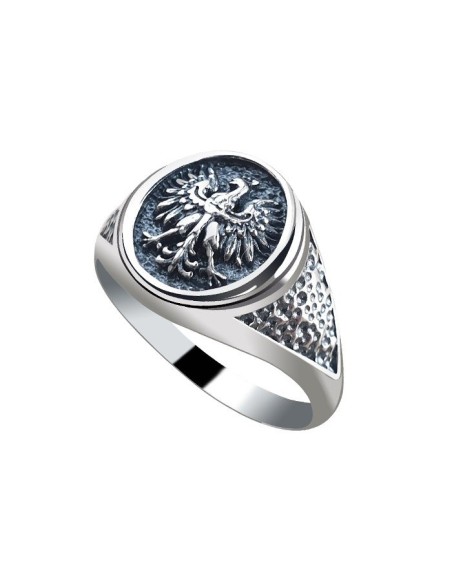 Silver signet ring Eagle PB 395