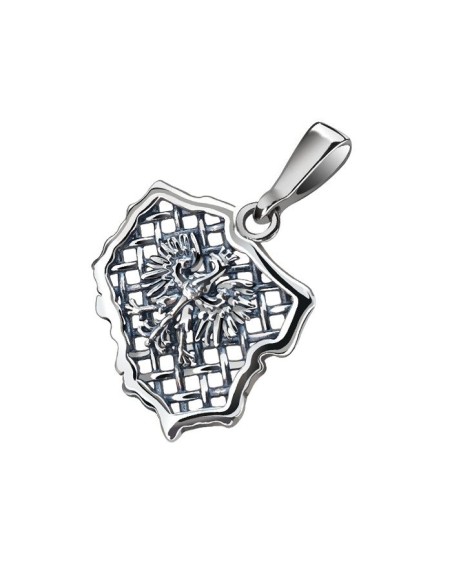 Pendant Eagle in the outline of Poland made of 925 silver W 1293