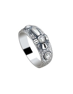 Silver ring with Swarovski crystals PK 428 Polcarat Design 2
