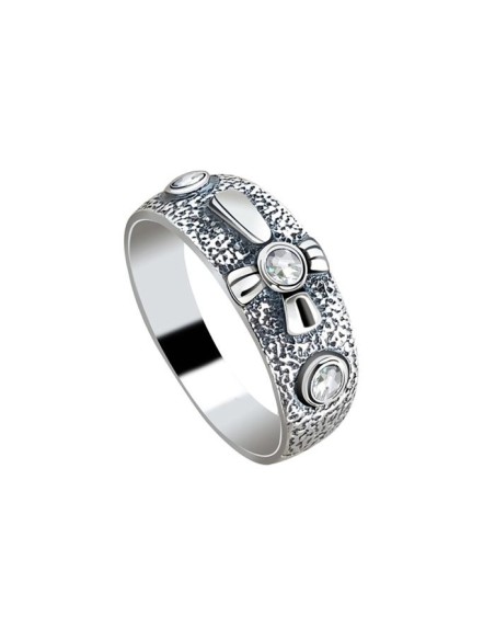 Silver ring with Swarovski crystals PK 428 Polcarat Design