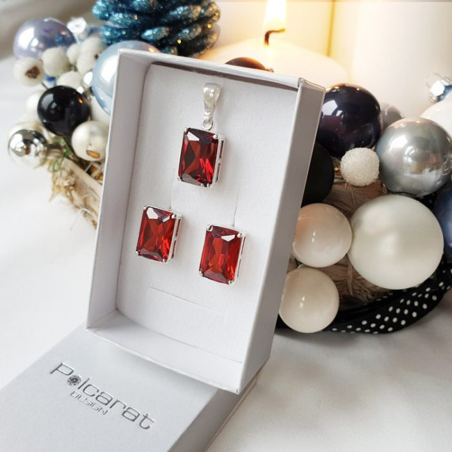 Silver earrings with cubic zirconia K3 741