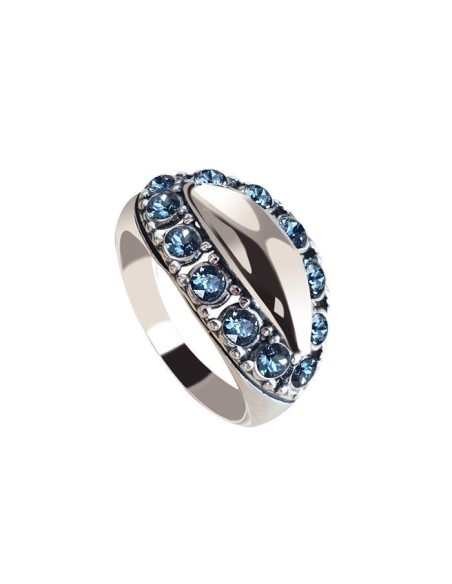 Srebrny pierścionek z kryształami Swarovski PK 1826|Polcaratdesign.pl Biżuteria