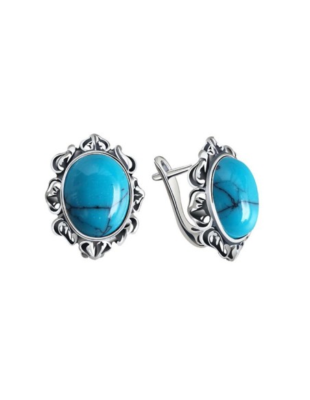 Turquoise earrings silver 925