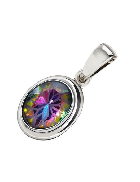 Silver pendant with crystal Volcano in 2109