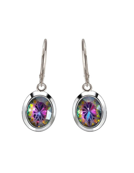 K 2109 Silver Crystal Earrings - Polcarat Design