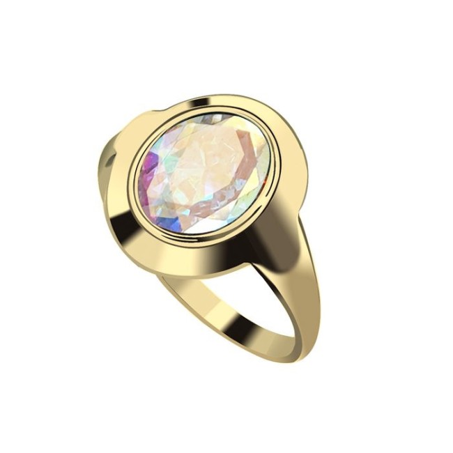 Silver ring with crystal PK 2109 Polcarat Design