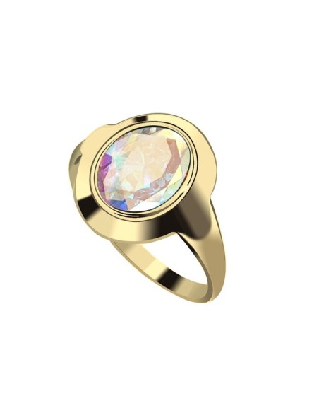 Silver ring with crystal PK 2109 Polcarat Design