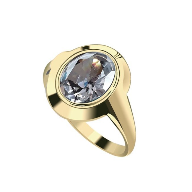 Silver ring with crystal PK 2109 Polcarat Design