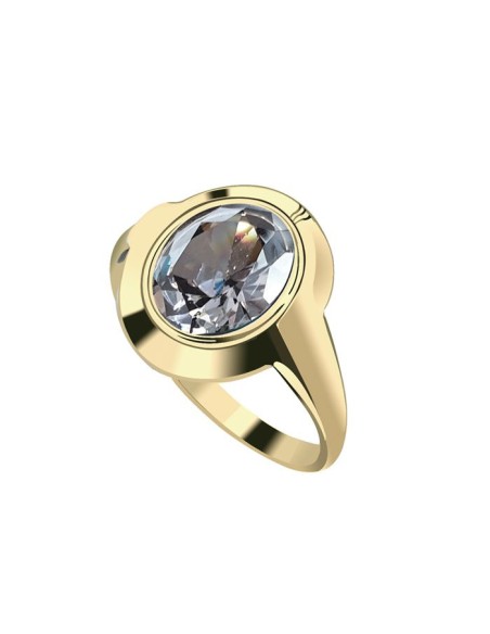 Silver ring with crystal PK 2109 Polcarat Design