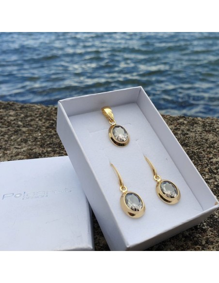 Pozłacana bransoletka zdobiona kryształami L 2109|Polcaratdesign.pl Biżuteria