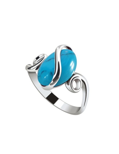 Silver ring with turquoise directly from the jewelry manufacturer. Polcarat Design.