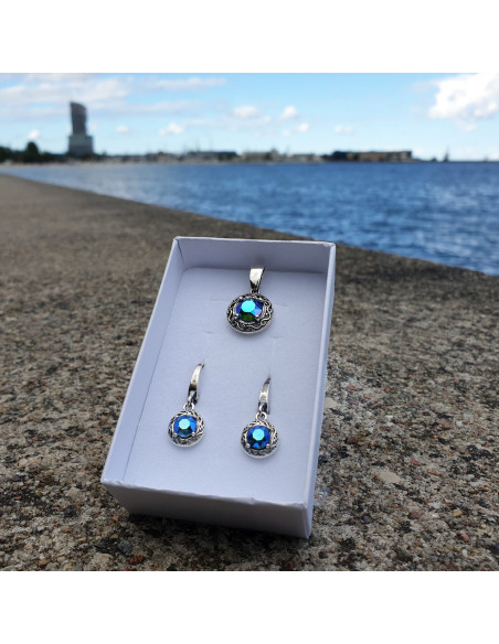 Srebrny pierścionek z kryształem PK 2111|Polcaratdesign.pl Biżuteria