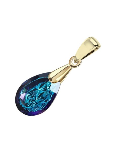 Gold-plated pendant decorated with crystal W 2109 Polcarat Design
