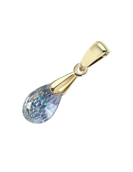 Gold-plated pendant decorated with crystal W 2109 Polcarat Design