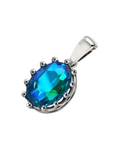 Oxidized Silver Pendant Crystal W 2005 Polcarat Design