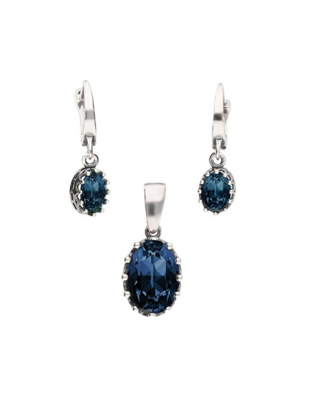 Silver pendant oxidized crystal W 2005 Silver pendant oxidized crystal W 2005