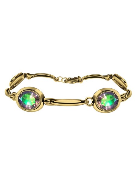 Gold-plated bracelet decorated with crystals L 2109 Polcarat Design