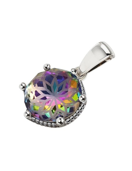 Silver pendant with crystal Volcano W 2112