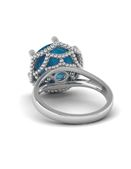 Silver ring with crystal PK 2112 Polcarat Design