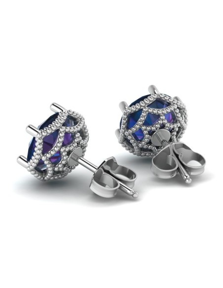 Silver earrings with crystal K3 2112 - Polcarat Design
