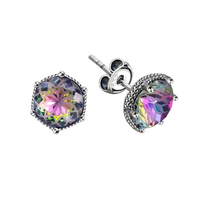 Silver stud earrings K3 2112