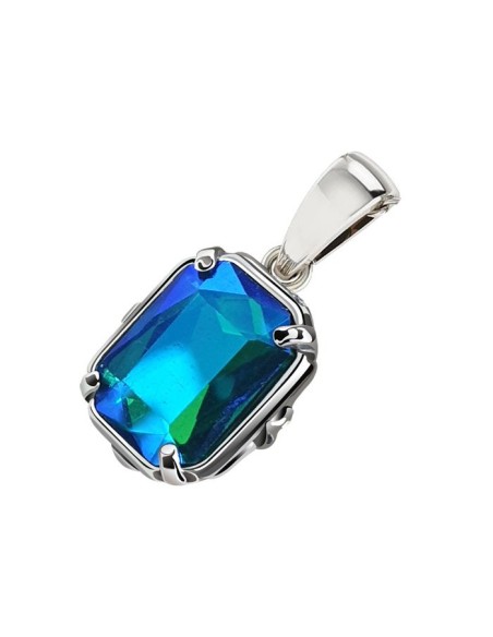 Silver pendant with crystal W 2110
