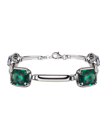 Silver bracelet decorated with crystals L 2110 Polcarat Design