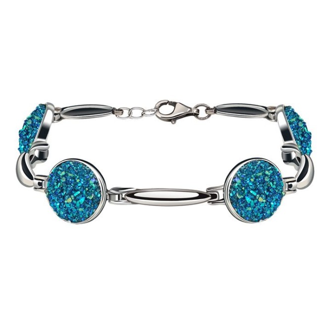 Bransoletka srebrna z kryształami L 2103