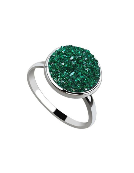 Pierścionek srebrny emerald kryształ druzy pk 2103 Pierścionek srebrny emerald kryształ druzy pk 2103