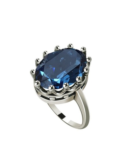 Srebrny pierścionek z kryształem PK 2005|Polcaratdesign.pl Biżuteria