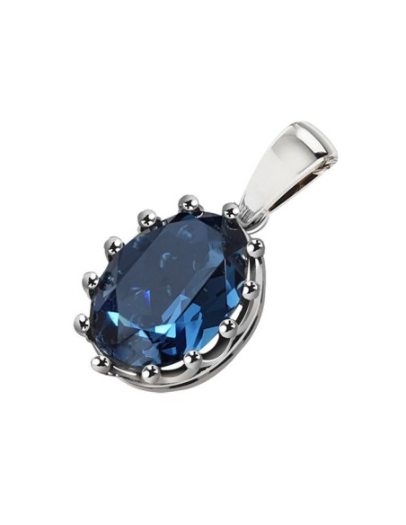 Silver pendant oxidized crystal W 2005 Silver pendant oxidized crystal W 2005