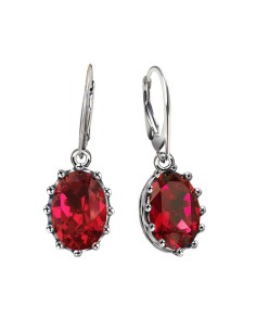 Silver oxidized earrings with K crystals 2005