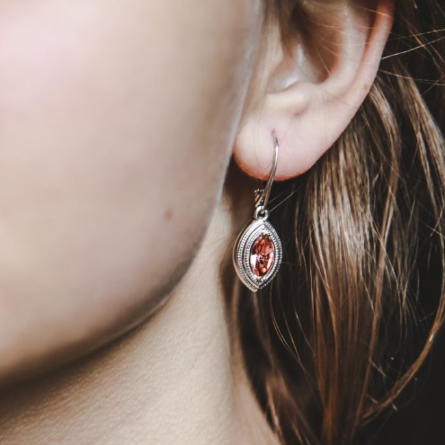 Swarovski K 1892 Silver Crystal Earrings