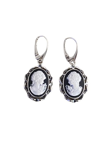 Srebro kolczyki K 1508 Kamea|Polcaratdesign.pl Biżuteria