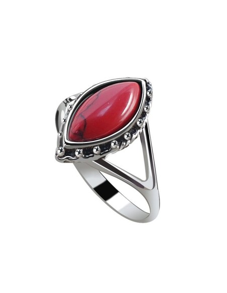 Silver ring decorated with Coral PK 1559 Coral