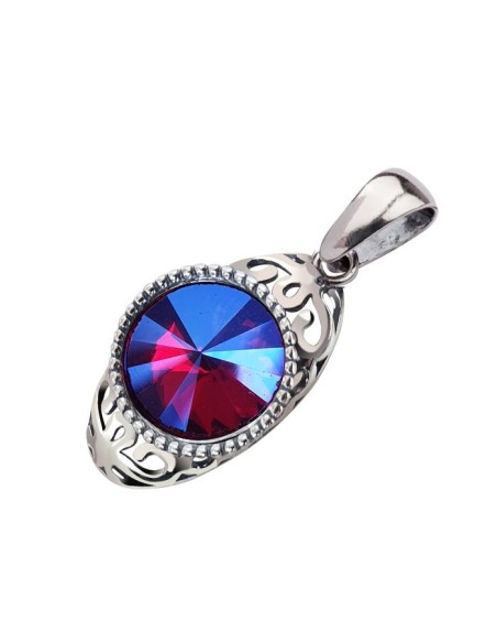 Silver pendant decorated with crystal W 2067