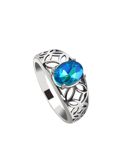 Silver ring with crystal PK 2096 Polcarat Design