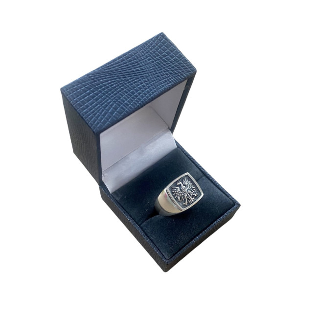Silver signet ring Eagle PB 337