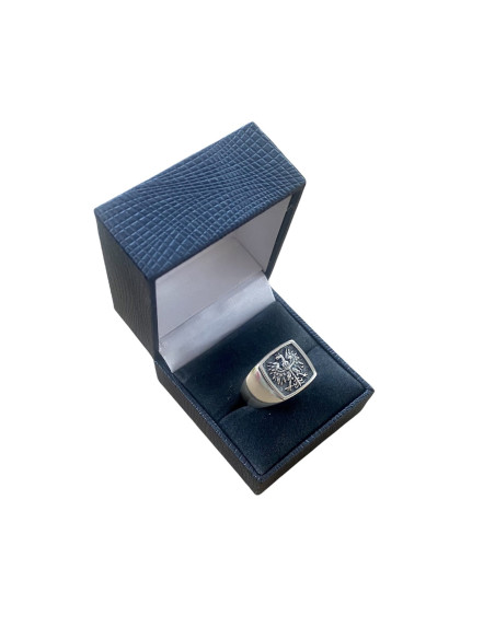 Silver signet ring Eagle PB 337