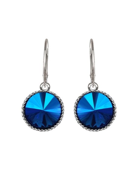 Oxidized silver earrings with K 2106 crystals