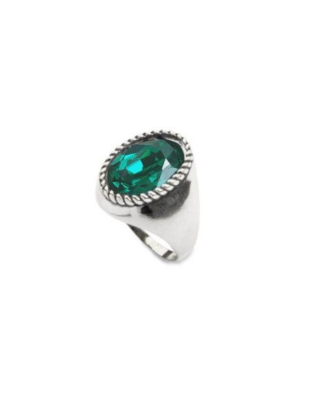 Silver oxidized ring Swarovski PK 1813