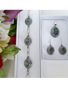 Silver pendant with crystal W 2117 volcano crystal 2