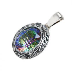 Wisiorek srebrny z kryształem W 2117 volcano crystal