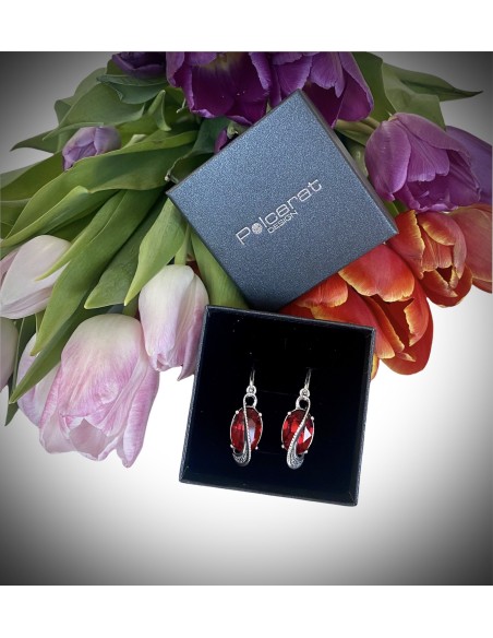 Swarovski Crystal K 1817 Oxidized Silver Earrings