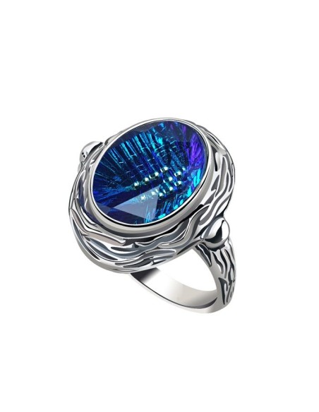 Silver ring with crystal PK 2117 Polcarat Design