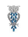 Silver pendant with crystal OWL W 1185 Polcarat Design