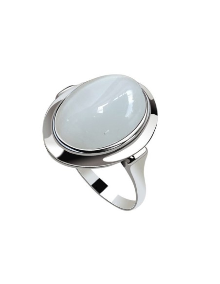 Silver ring decorated with cat's eye PK 585