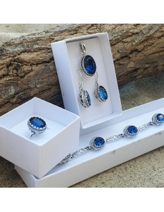 K 2126 Silver Crystal Earrings - Polcarat Design 2