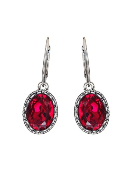 K 2126 Silver Crystal Earrings - Polcarat Design