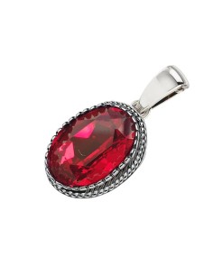 Silver pendant decorated with crystal W 2126 2